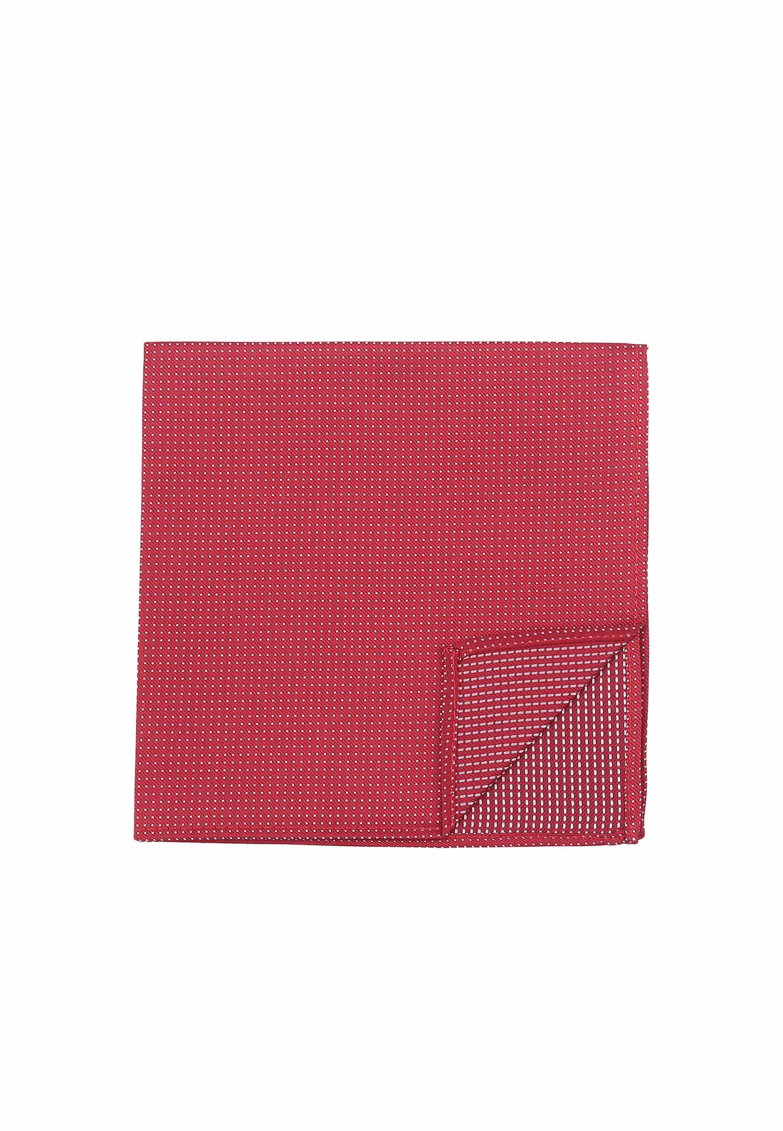 (Hellrot) Einstecktuch Herren aus 100% Seide Picoté 28x28cm Detailansicht