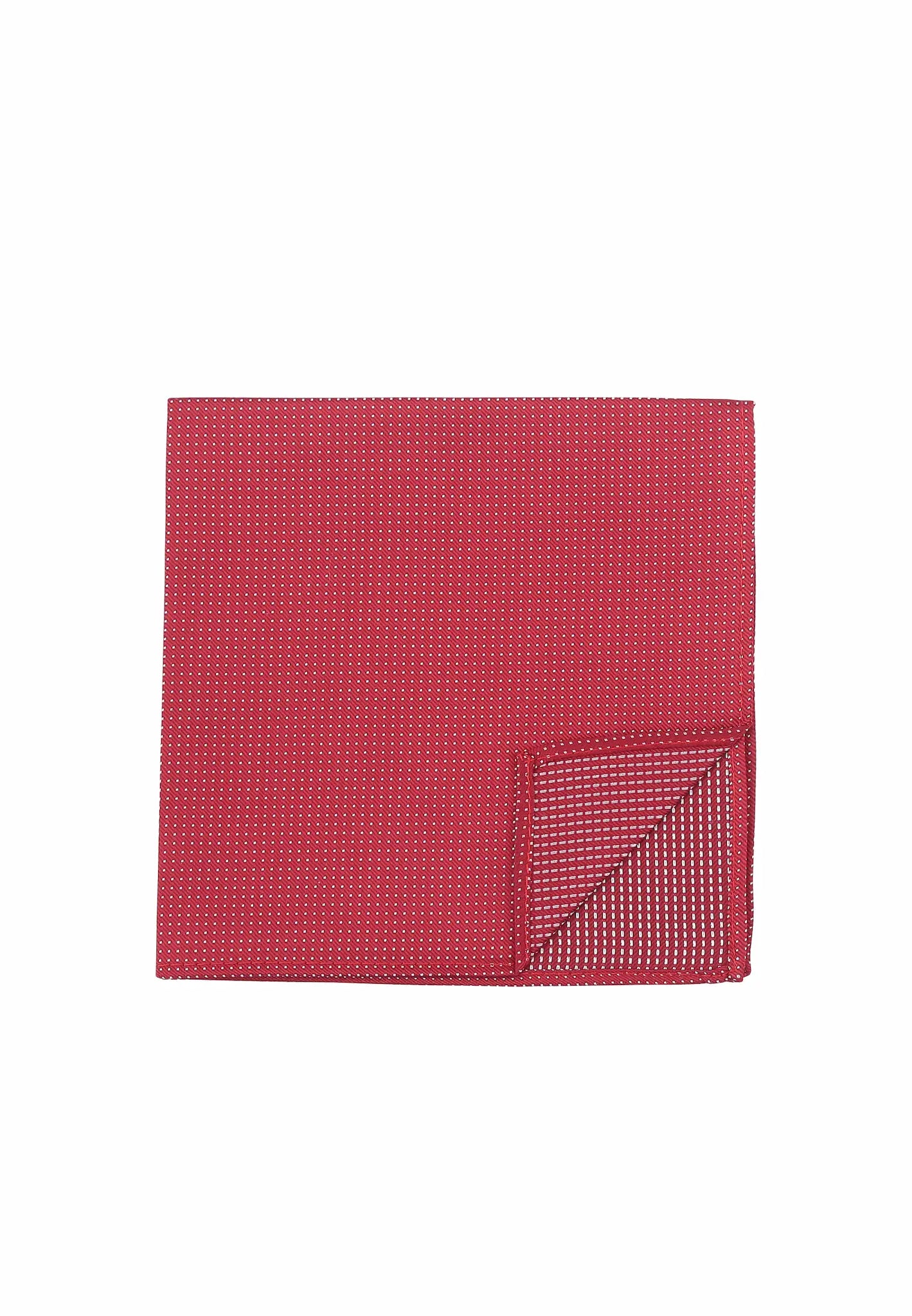 (Hellrot) Einstecktuch Herren aus 100% Seide Picoté 28x28cm Detailansicht