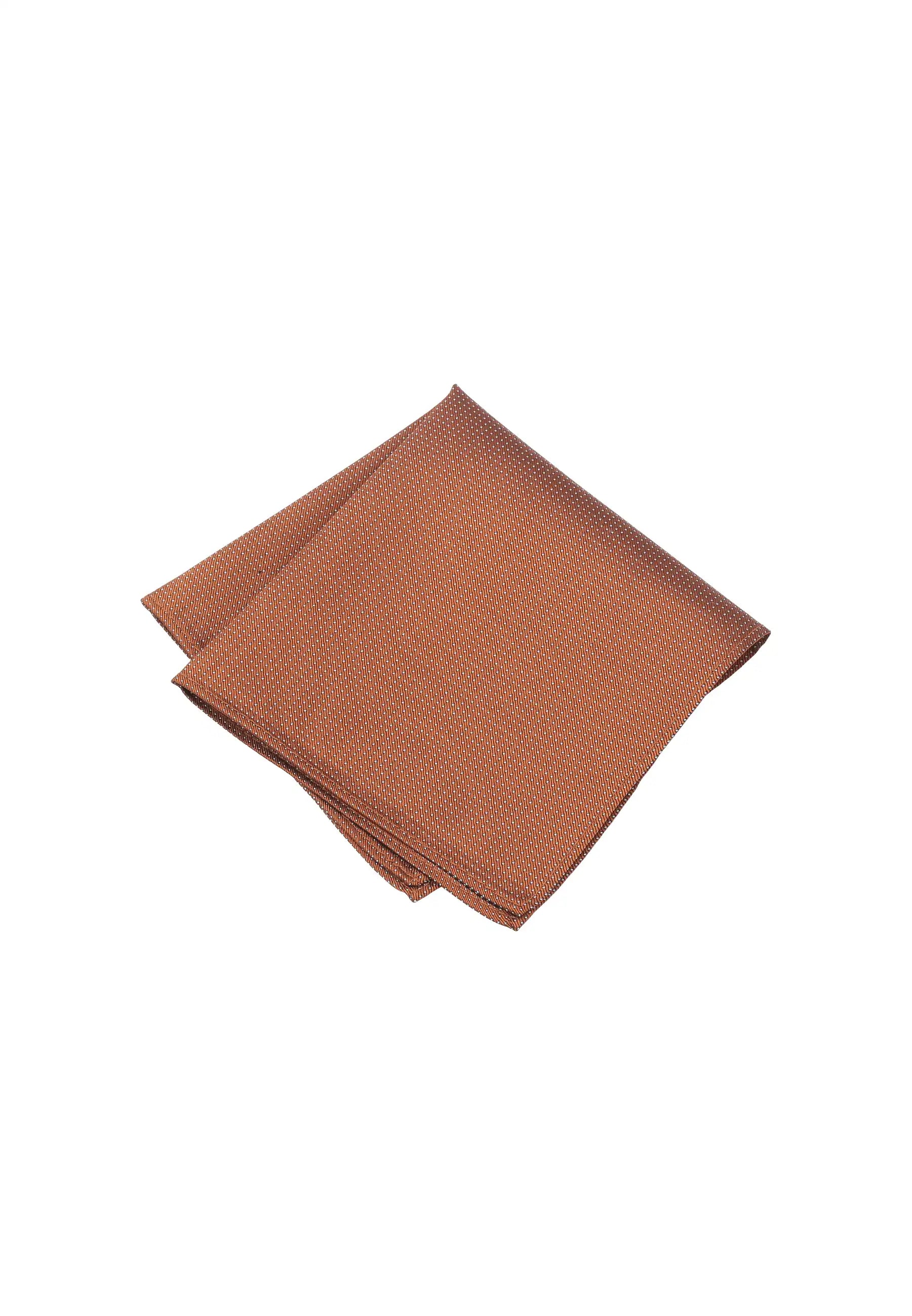 (Bronze) Einstecktuch Herren aus 100% Seide Picoté 28x28cm gefaltet