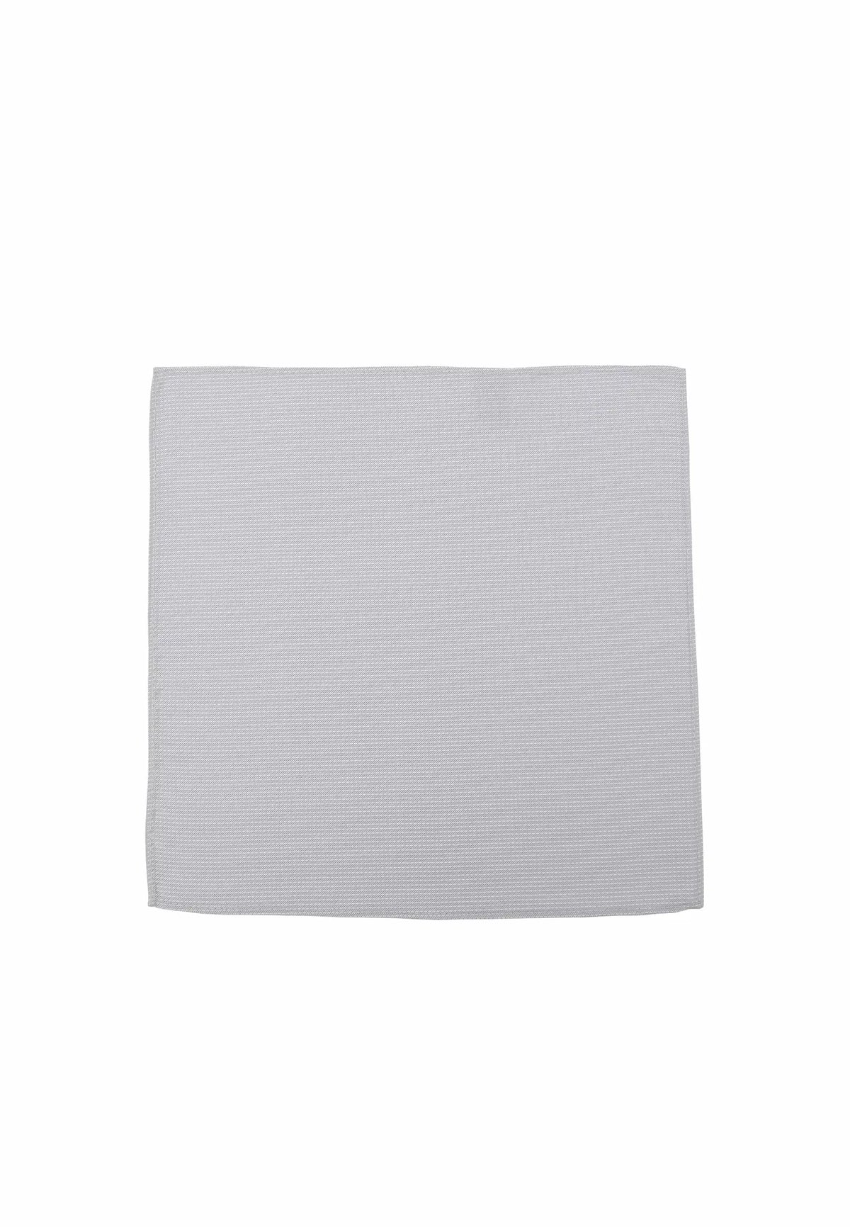 (Hellgrau) Einstecktuch Herren aus 100% Seide Picoté 28x28cm flach