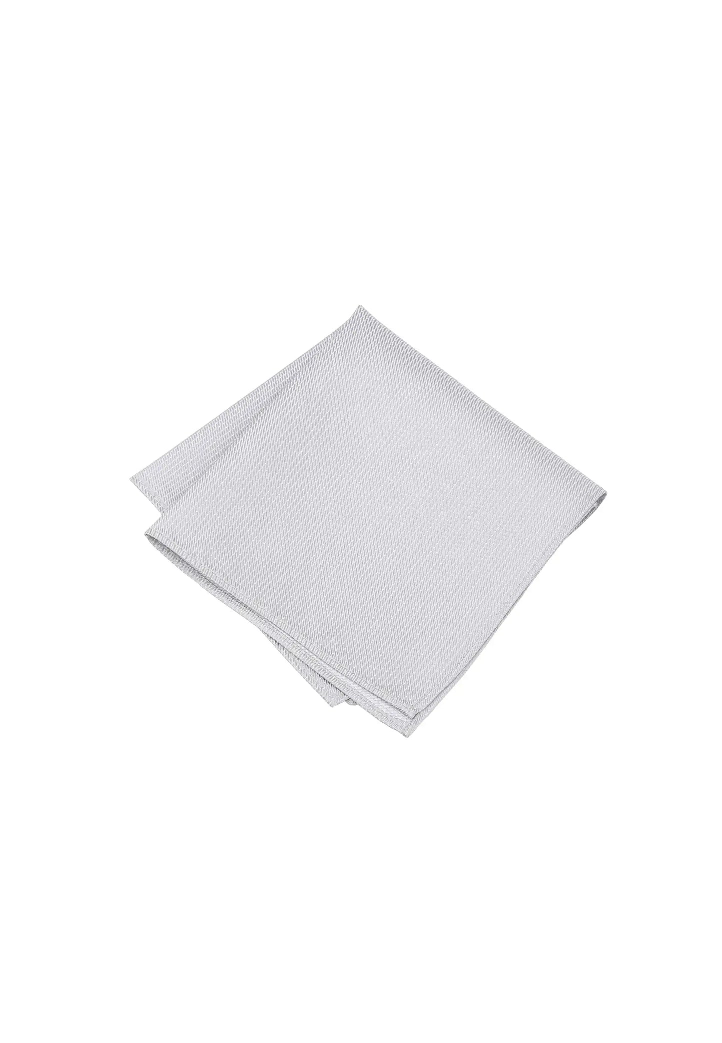 (Hellgrau) Einstecktuch Herren aus 100% Seide Picoté 28x28cm gefaltet