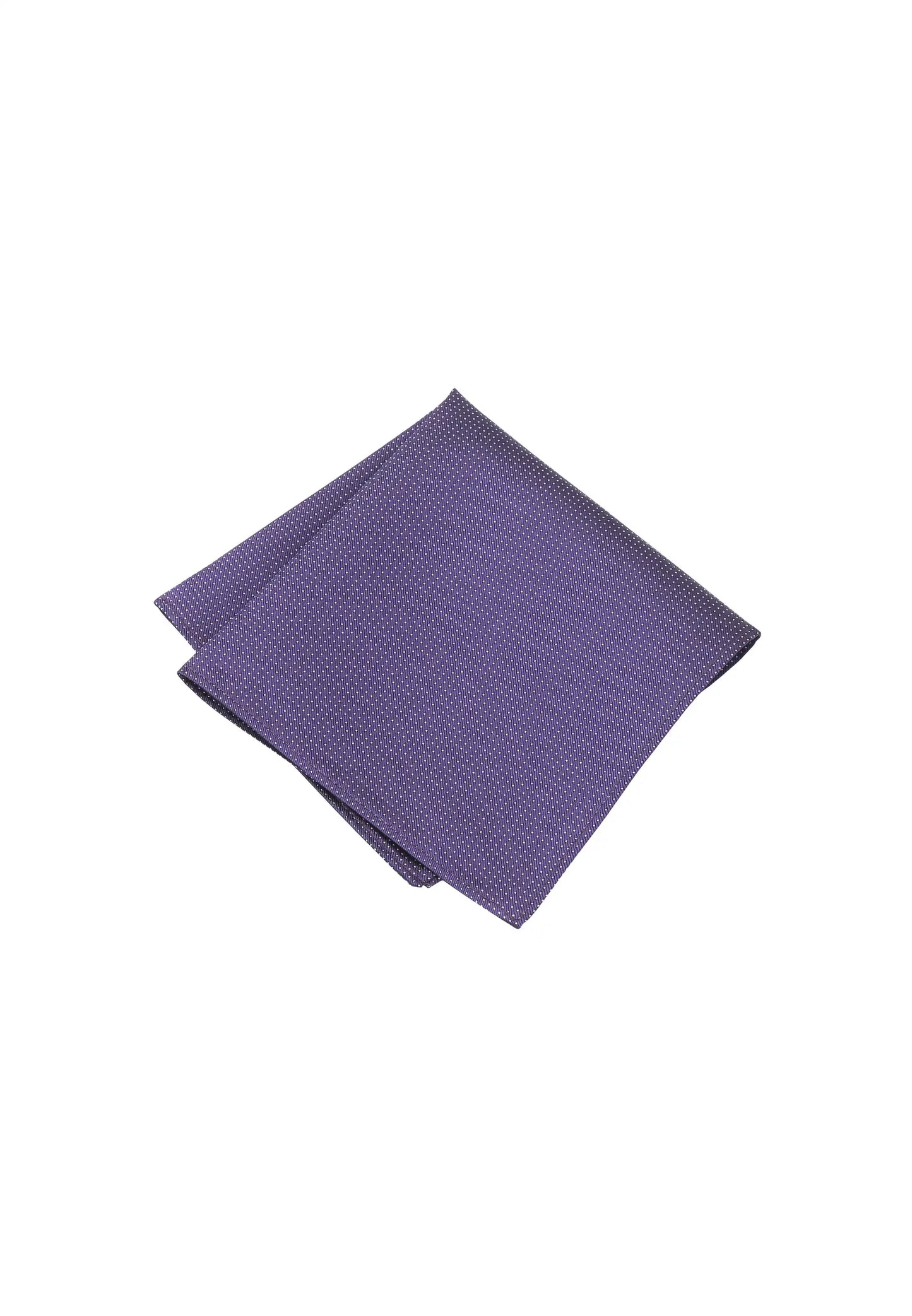 (Dunkellila) Einstecktuch Herren aus 100% Seide Picoté 28x28cm gefaltet