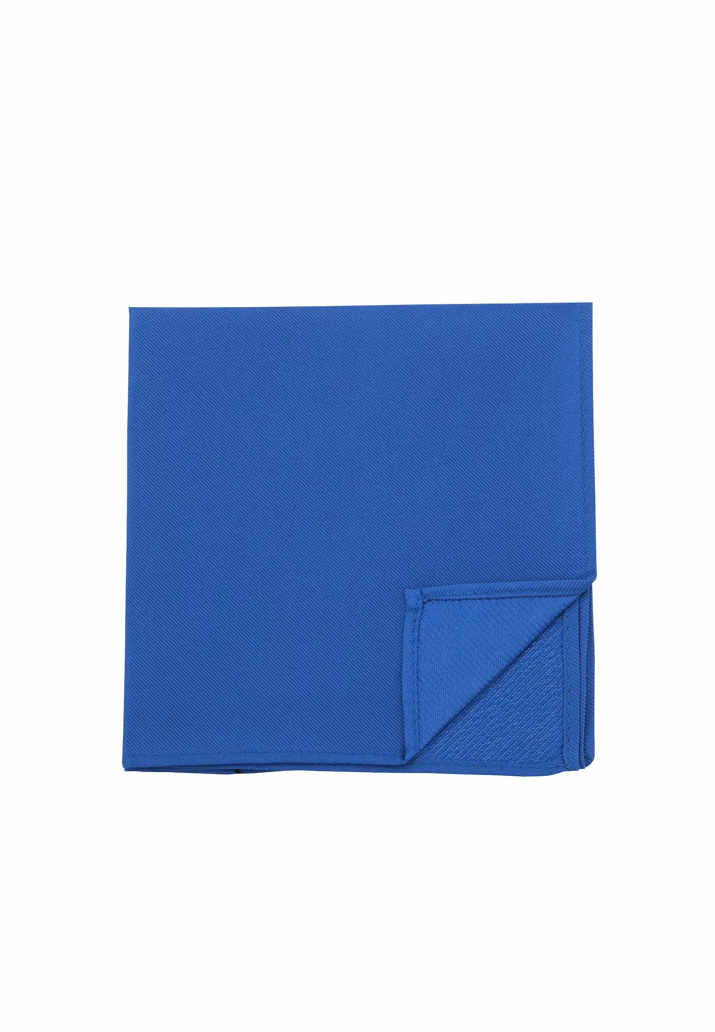 (Blau) Uni Einstecktuch aus Seide Rückseite 28x28cm
