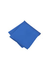 (Blau) Uni Einstecktuch aus Seide gefaltet 28x28cm