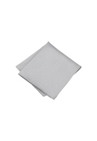(Silber) Uni Einstecktuch aus Seide gefaltet 28x28cm