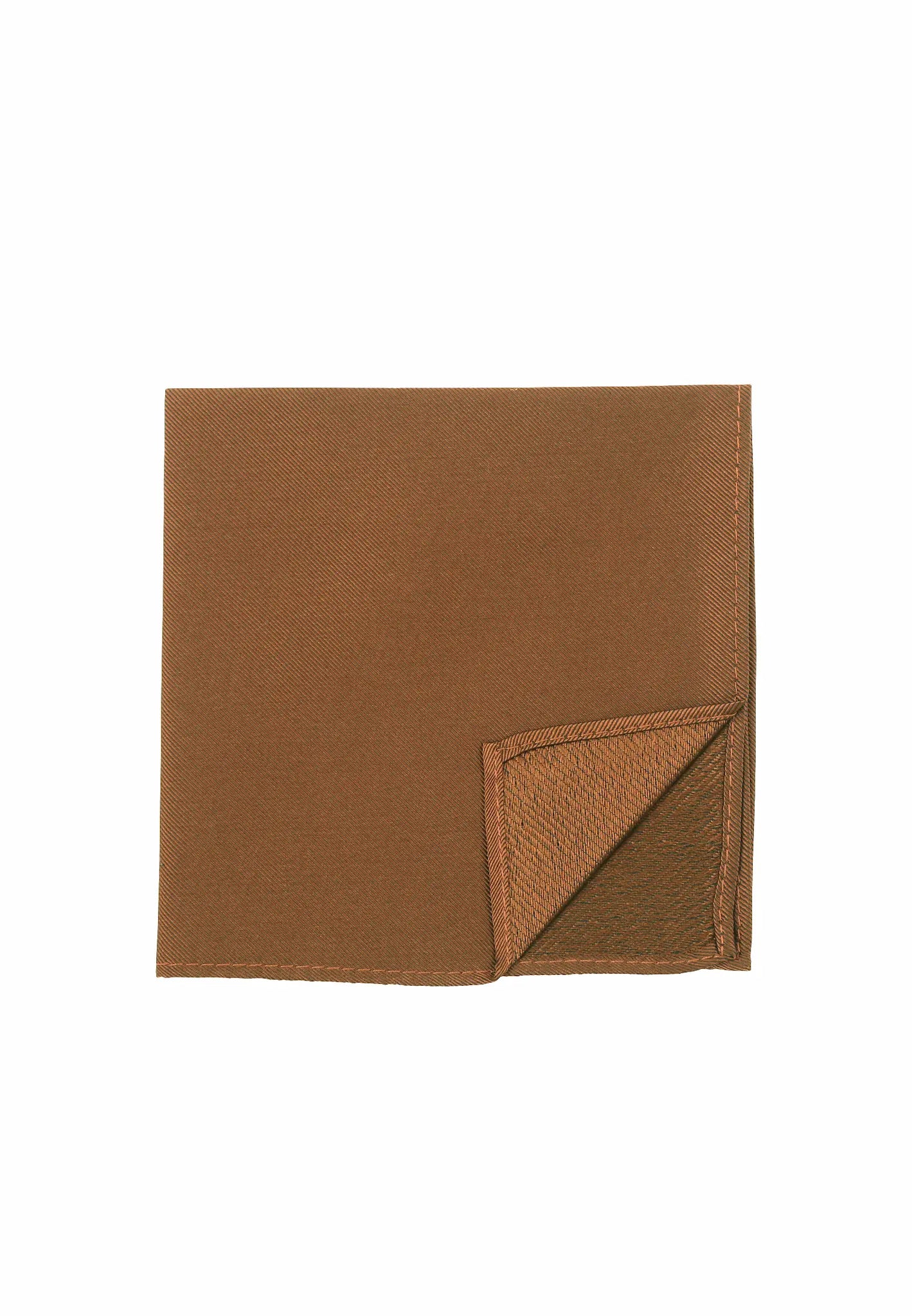 (Bronze) Uni Einstecktuch aus Seide Rückseite 28x28cm