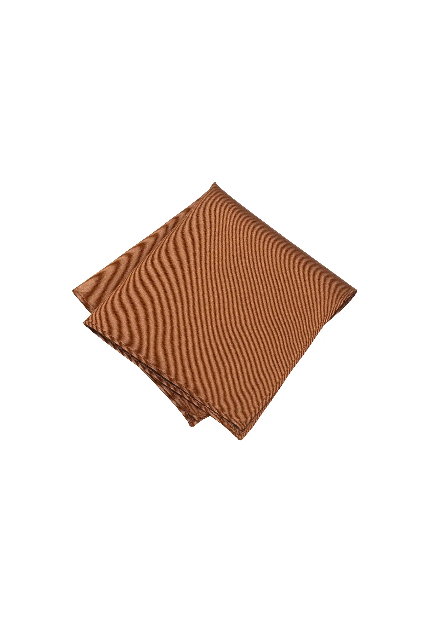 (Bronze) Uni Einstecktuch aus Seide gefaltet 28x28cm