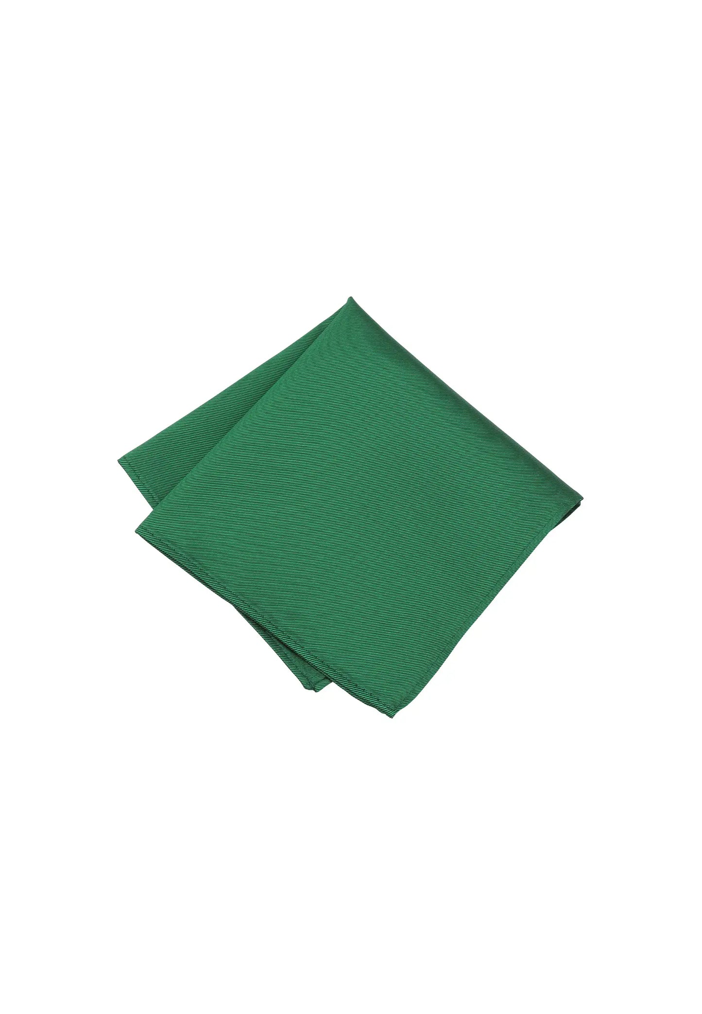 (Grün) Uni Einstecktuch aus Seide gefaltet 28x28cm