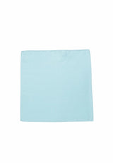 (Aqua) Uni Einstecktuch aus 100% Seide in Pastellfarbe, Vorderseite glatt