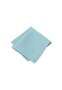 (Aqua) Uni Einstecktuch Herren aus 100% Seide in Pastellfarbe, gefaltet