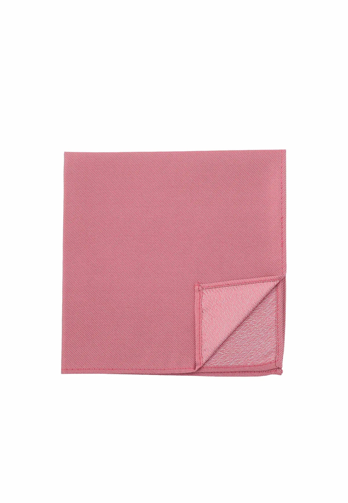 (Beere) Uni Seiden-Einstecktuch 28x28cm in Pastellfarbe, Vorderseite mit Ecke