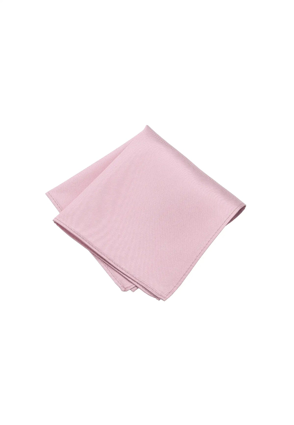 (Rosa) Uni Einstecktuch Herren aus 100% Seide in Pastellfarbe, gefaltet