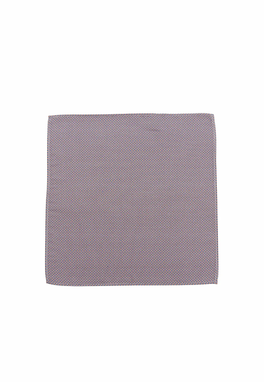 (Ziegel) Seiden-Einstecktuch im Kachelmuster, flach ausgelegt