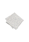 (Beige) Seiden-Einstecktuch mit floralem Muster, gefaltet, 28 x 28 cm