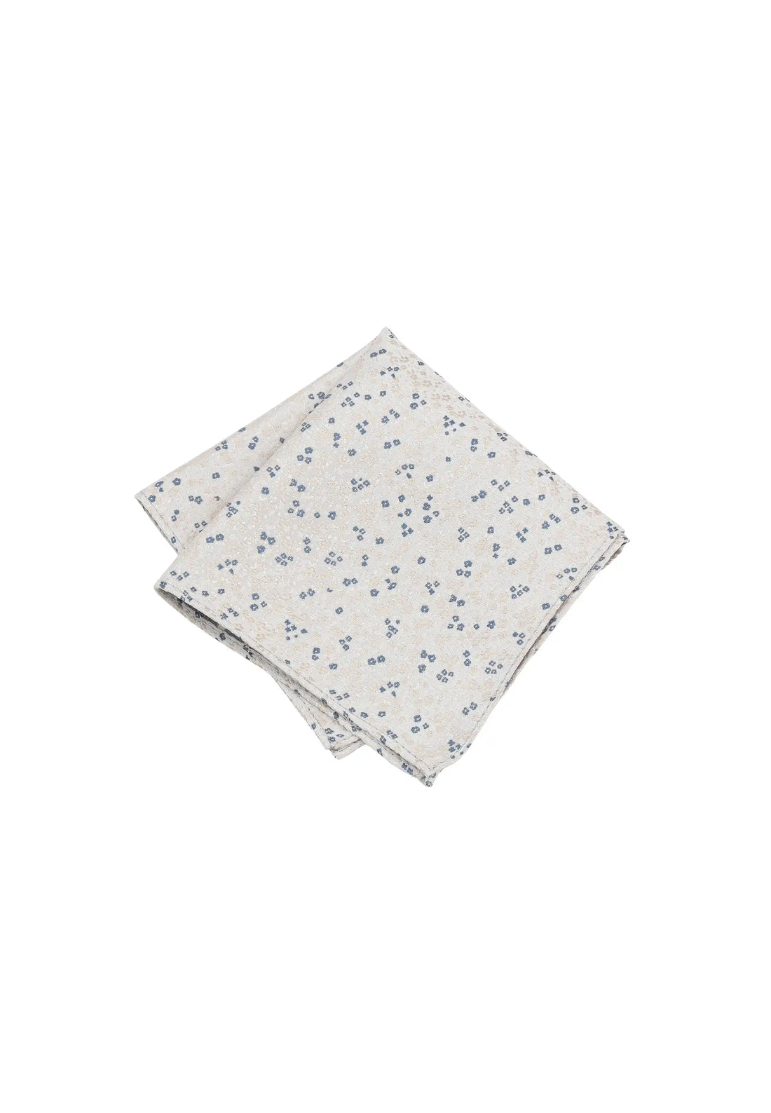 (Beige) Seiden-Einstecktuch mit floralem Muster, gefaltet, 28 x 28 cm