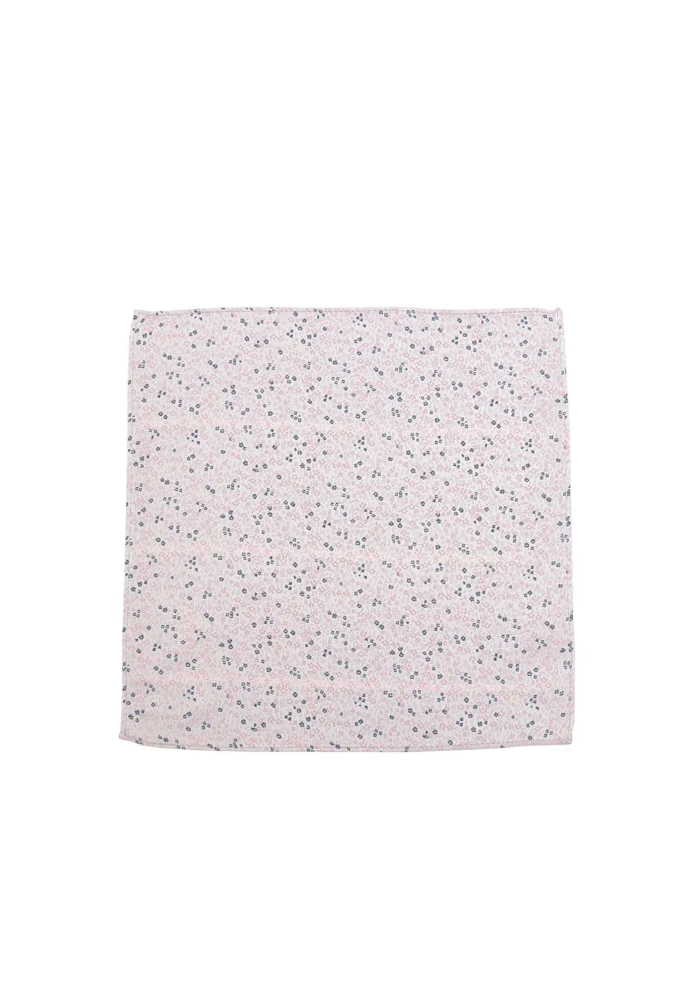 (Rosa) Seiden-Einstecktuch mit floralem Muster, ausgebreitet, 28 x 28 cm