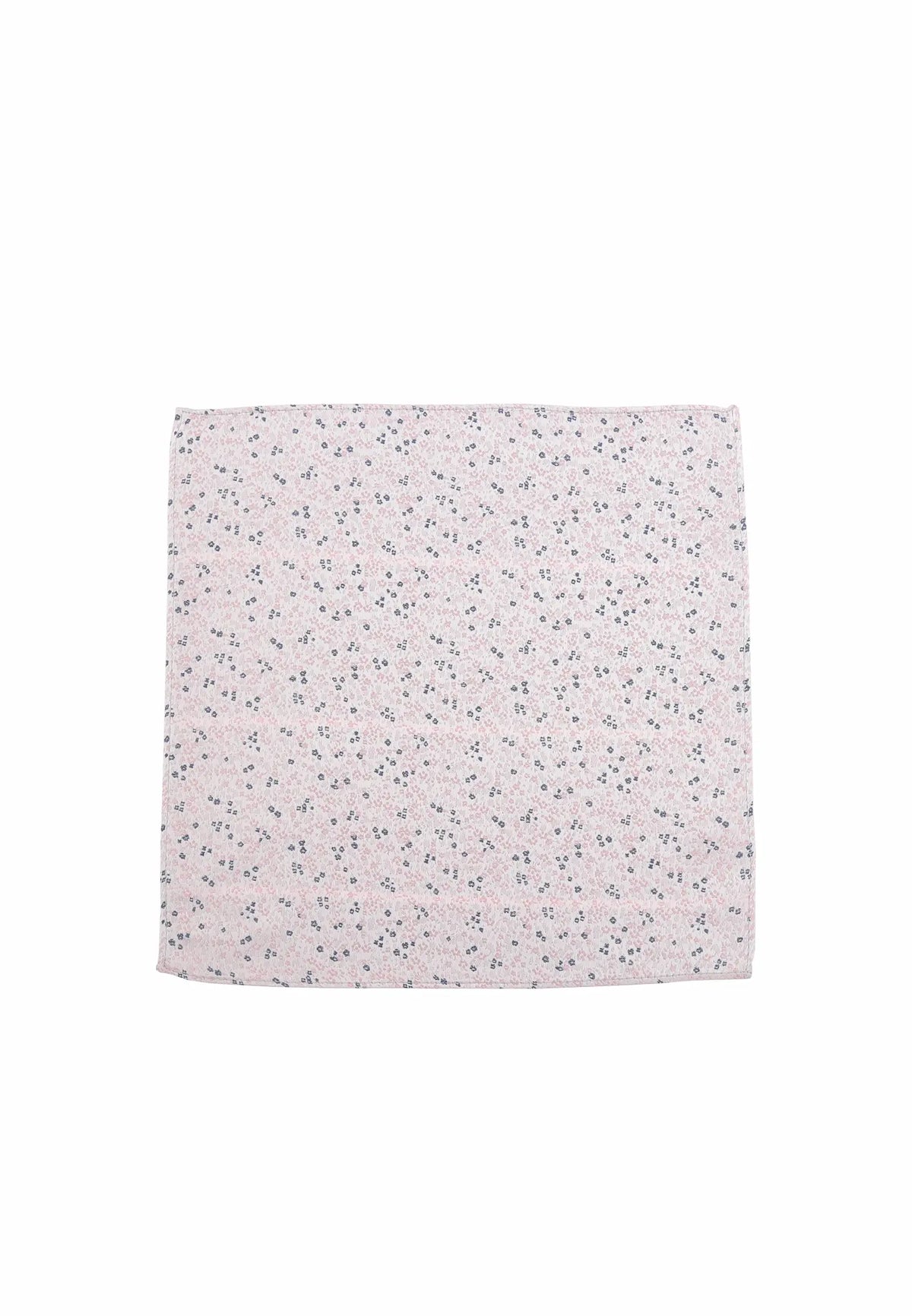 (Rosa) Seiden-Einstecktuch mit floralem Muster, ausgebreitet, 28 x 28 cm