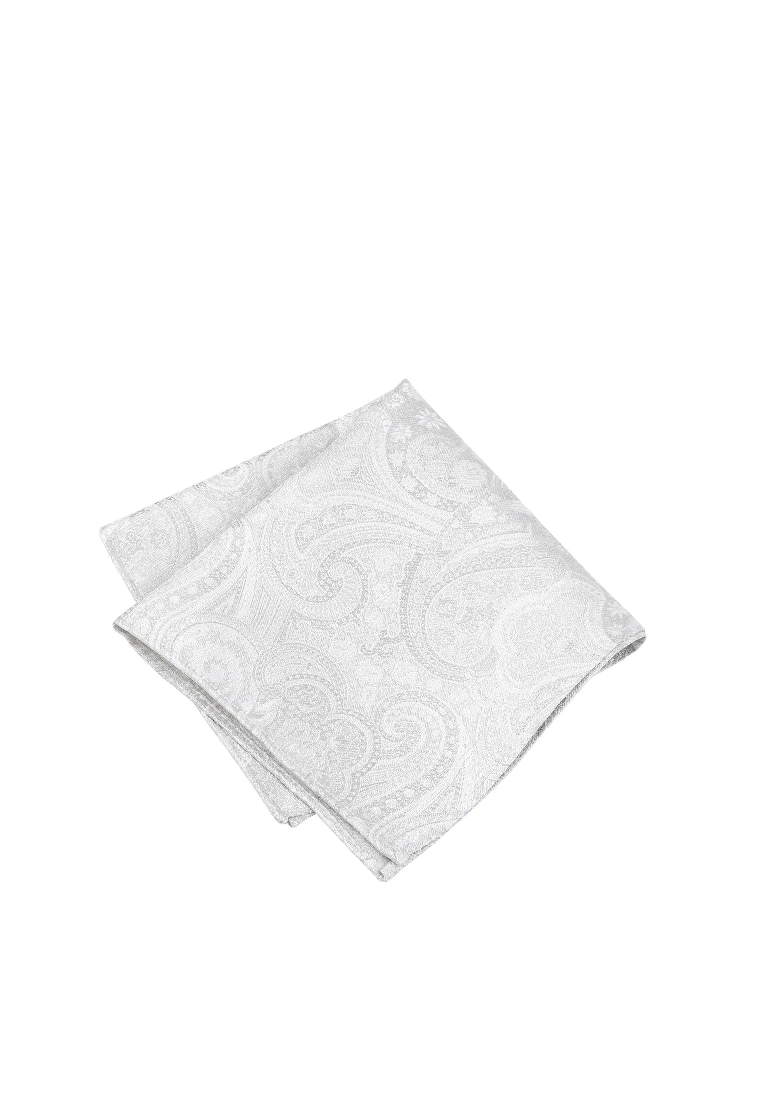 (Champagner) Einstecktuch Hochzeit Paisley Seide – diagonal gefaltet