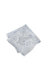 (Blau) Einstecktuch Hochzeit Paisley Seide – diagonal gefaltet