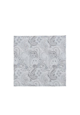 (Blau) Einstecktuch Hochzeit Paisley – Frontalansicht flach ausgelegt