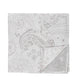 (Beige) Einstecktuch Herren Paisley Seide – flach ausgelegt mit umgeschlagener Ecke