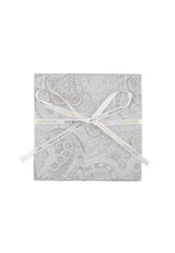 (Beige) Einstecktuch Sterlington Paisley Seide – mit Geschenkschleife