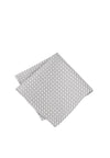 (Silber) Einstecktuch Hochzeit Kreise Seide – diagonal gefaltet