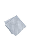(Blau) Einstecktuch Hochzeit Kreise Seide – diagonal gefaltet