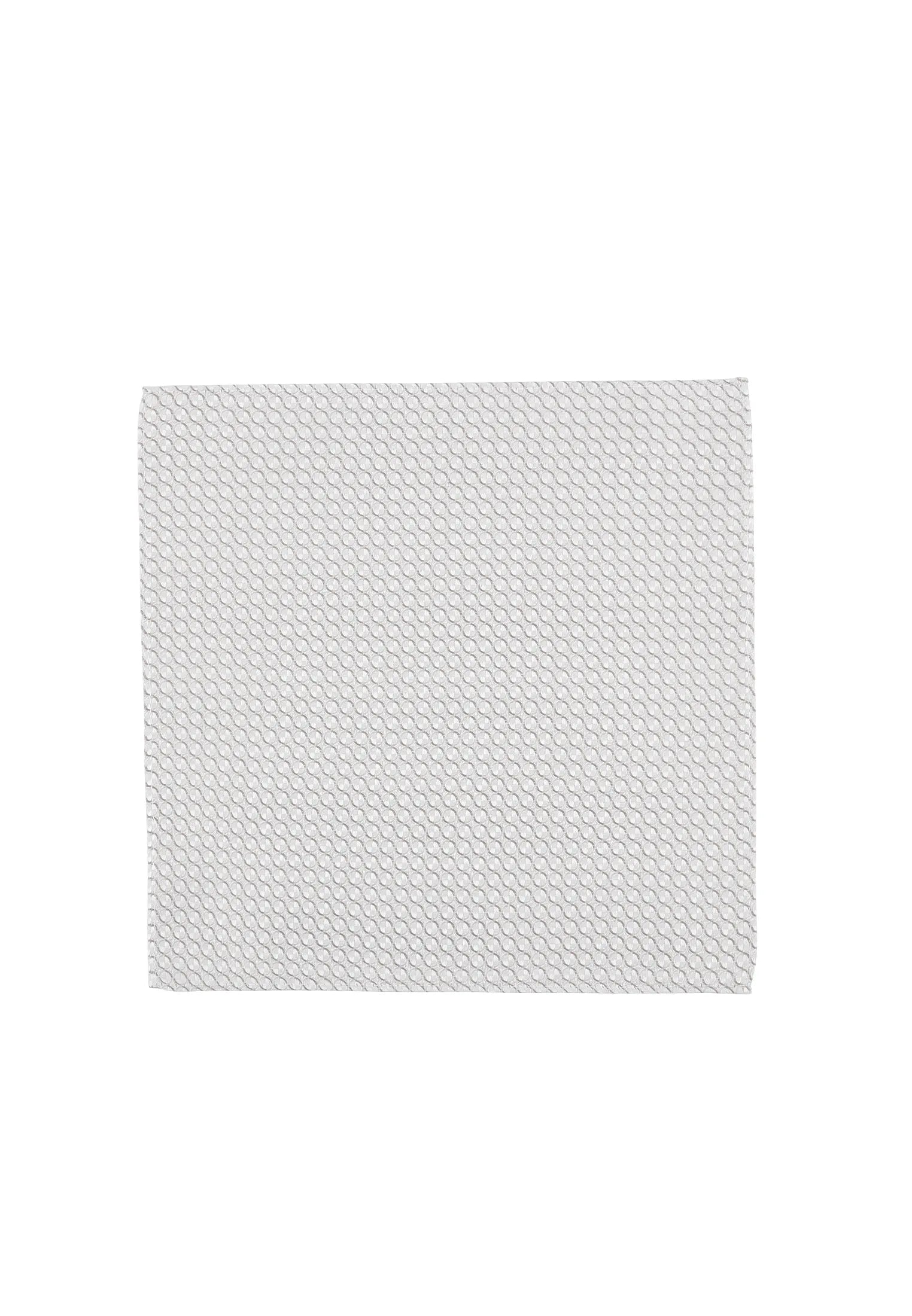 (Beige) Einstecktuch Hochzeit Kreise – Frontalansicht flach ausgelegt