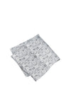 (Silber) Einstecktuch Hochzeit Floral Seide – diagonal gefaltet