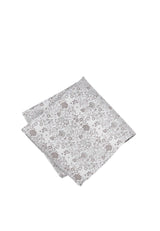 (Taupe) Einstecktuch Hochzeit Floral Seide – diagonal gefaltet