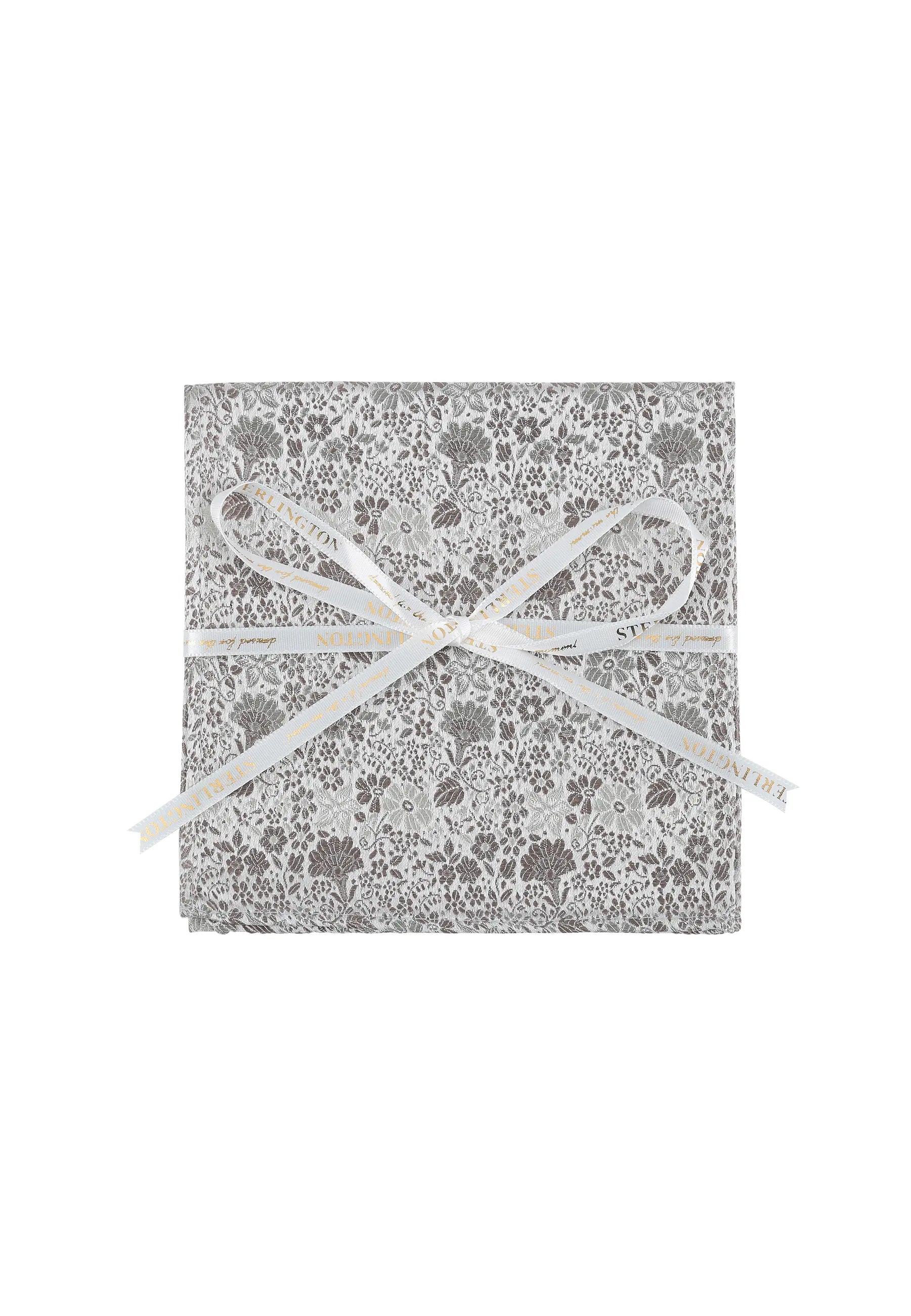 (Taupe) Einstecktuch Sterlington Floral Seide – mit Geschenkschleife