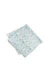 (Mint) Einstecktuch Hochzeit Floral Seide – diagonal gefaltet