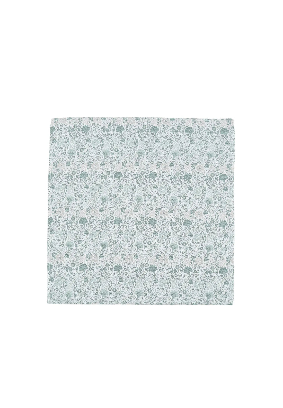 (Mint) Einstecktuch Hochzeit Floral – Frontalansicht flach ausgelegt