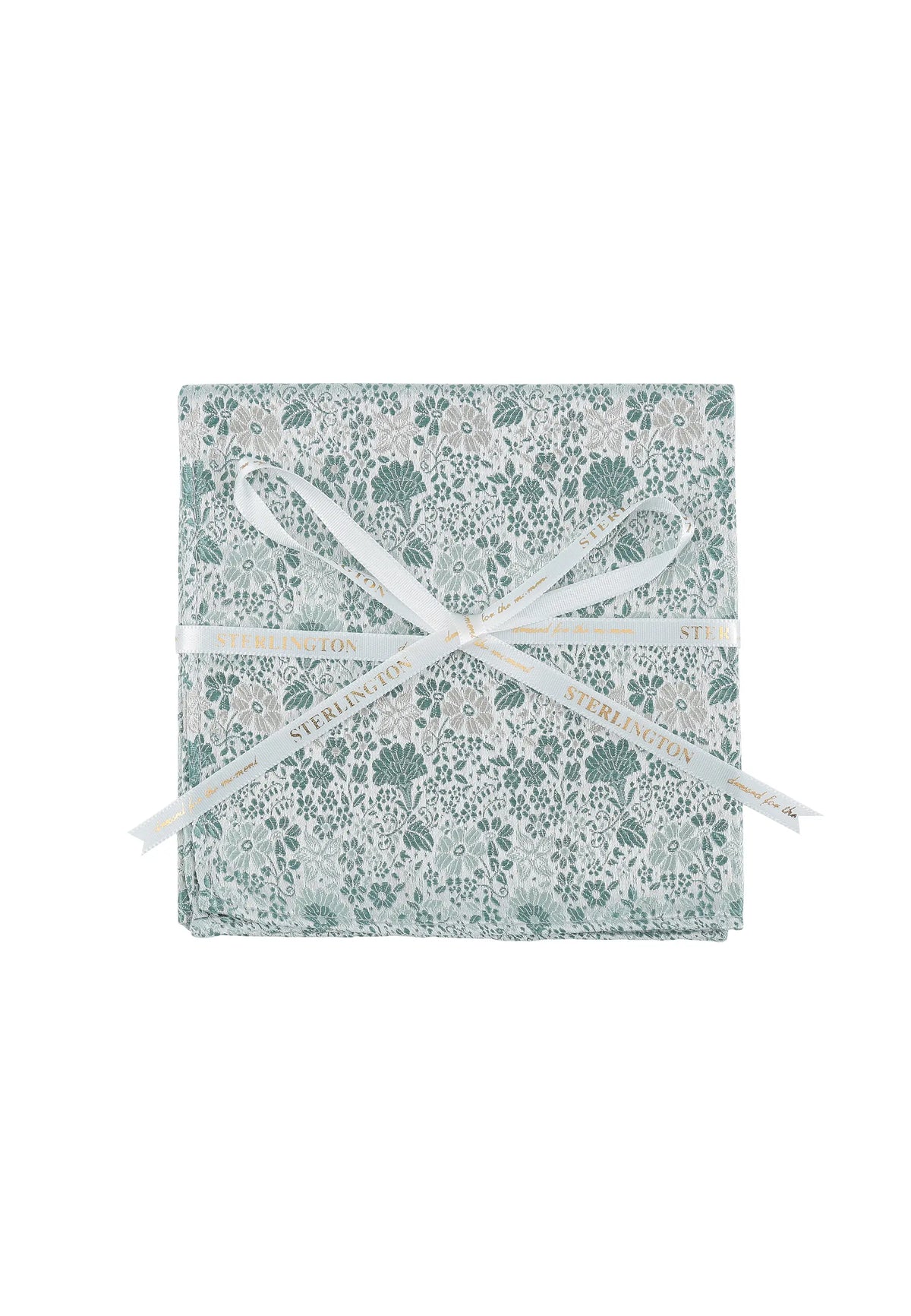 (Mint) Einstecktuch Sterlington Floral Seide – mit Geschenkschleife