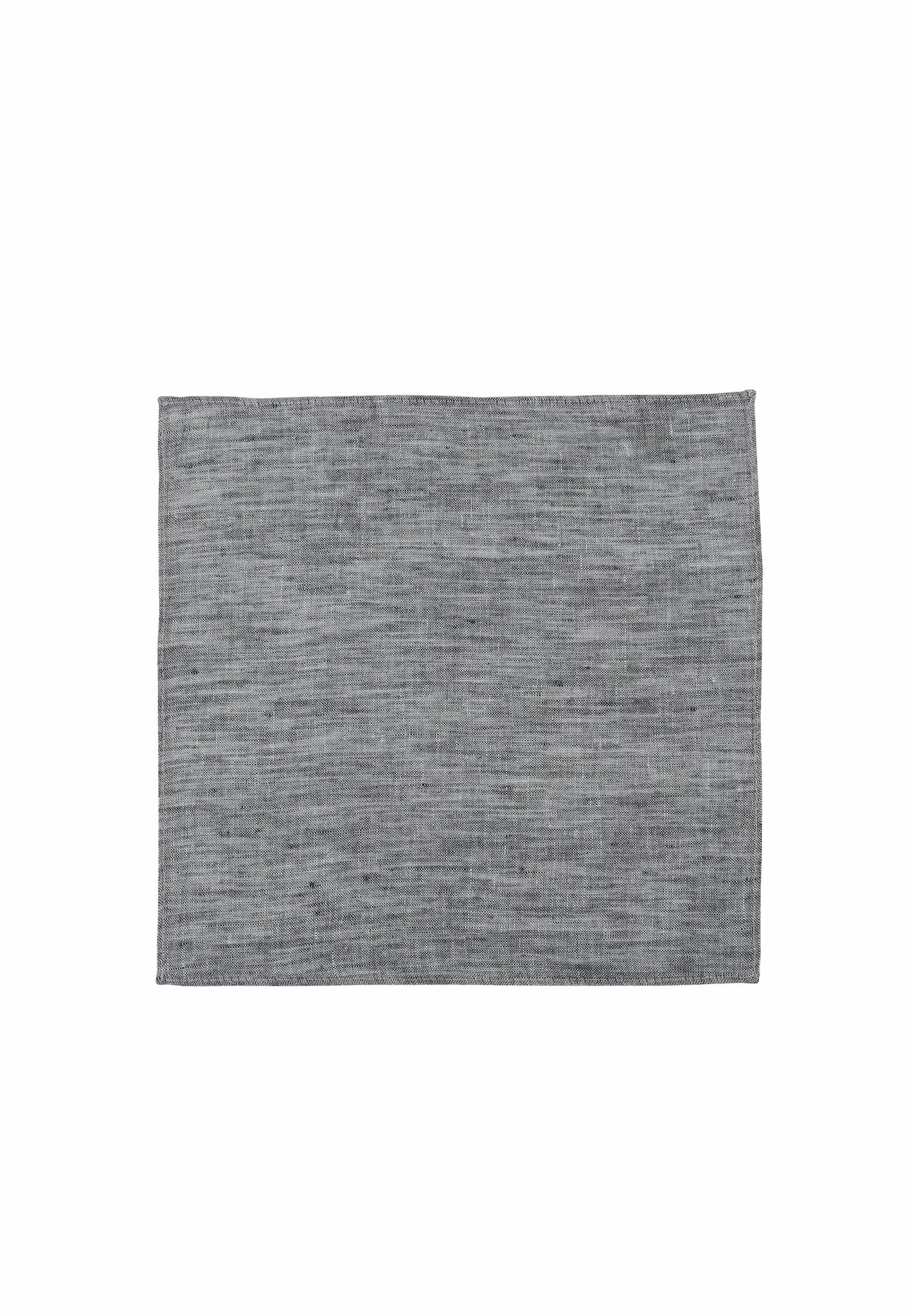 (Blau) Einstecktuch Leinen 28x28 cm – Gesamtansicht