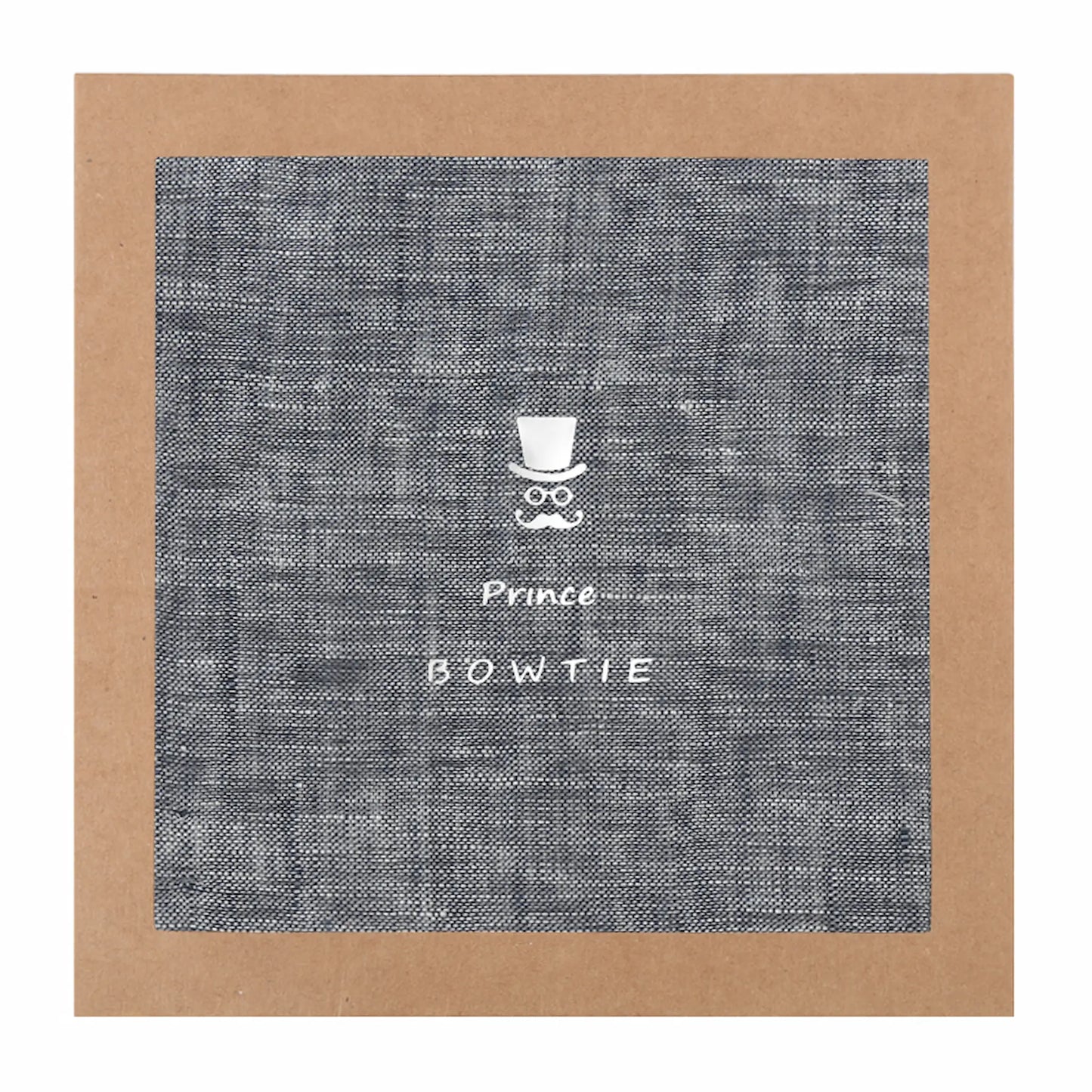 (Blau) Leinen-Einstecktuch in Geschenkverpackung – Prince Bowtie