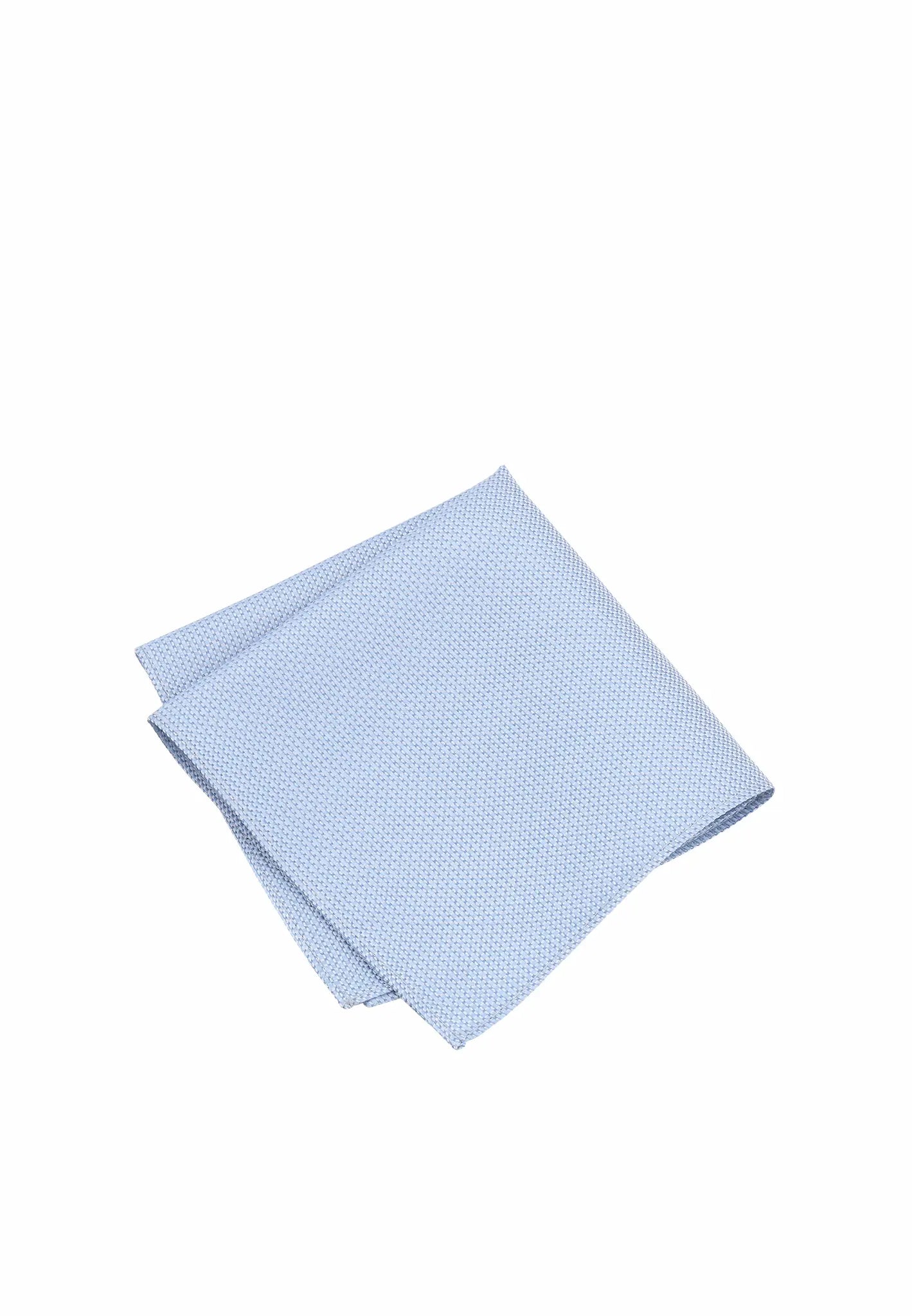 (Hellblau) Einstecktuch Herren Mikromuster Seide – Pochette gefaltet