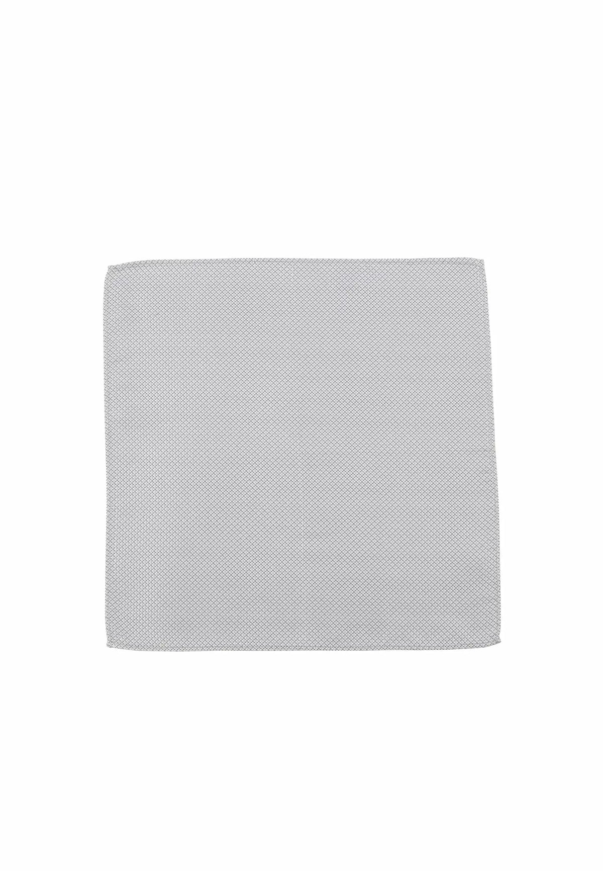 (Silber) Einstecktuch Herren Seide 28x28 cm – Gesamtansicht