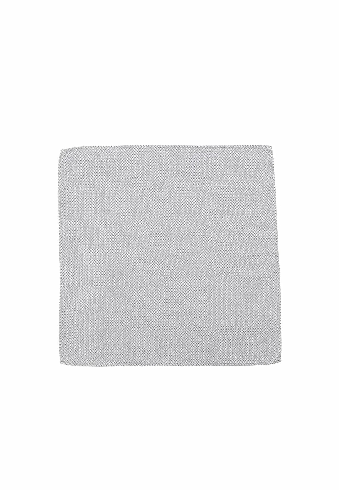 (Silber) Einstecktuch Herren Seide 28x28 cm – Gesamtansicht