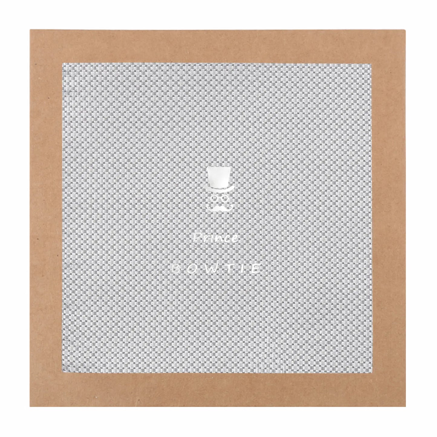 (Silber) Einstecktuch Mikromuster in Geschenkverpackung – Prince Bowtie