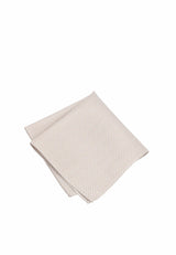 (Beige) Einstecktuch Herren Mikromuster Seide – Pochette gefaltet