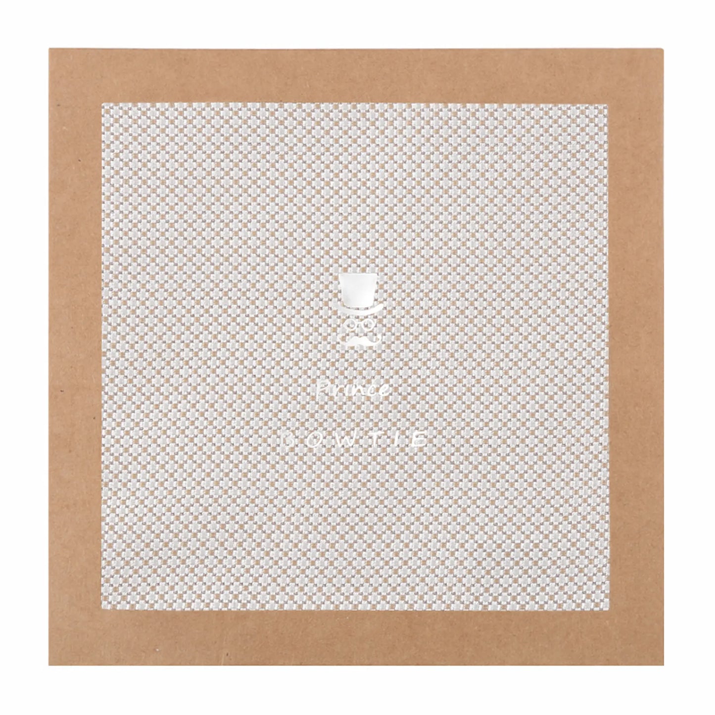 (Beige) Einstecktuch Mikromuster in Geschenkverpackung – Prince Bowtie