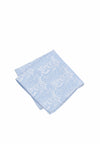 (Hellblau) Einstecktuch Herren Paisley Seide – Pochette gefaltet