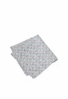 (Grau) Einstecktuch Herren Medaillon-Muster Baumwolle – diagonal gefaltet