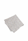 (Beige) Einstecktuch Herren Medaillon-Muster Baumwolle – diagonal gefaltet