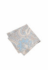 (Beige) Einstecktuch Herren Paisley-Muster Baumwolle – diagonal gefaltet