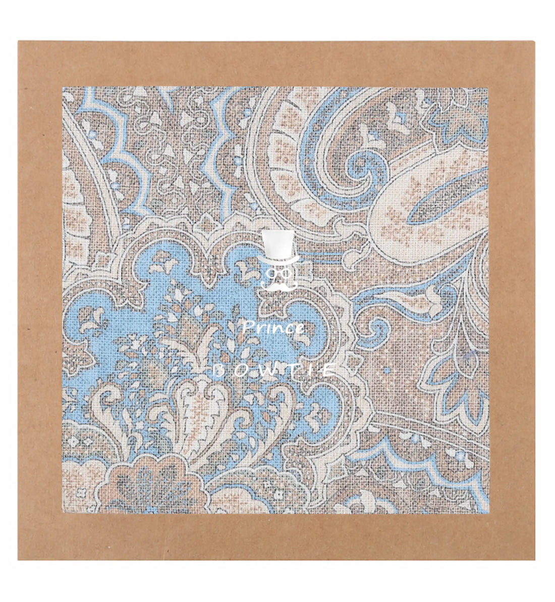 (Beige) Einstecktuch Paisley-Muster in Geschenkverpackung – Prince Bowtie
