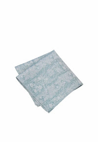 (Petrol) Einstecktuch Herren Paisley Seide – diagonal gefaltet