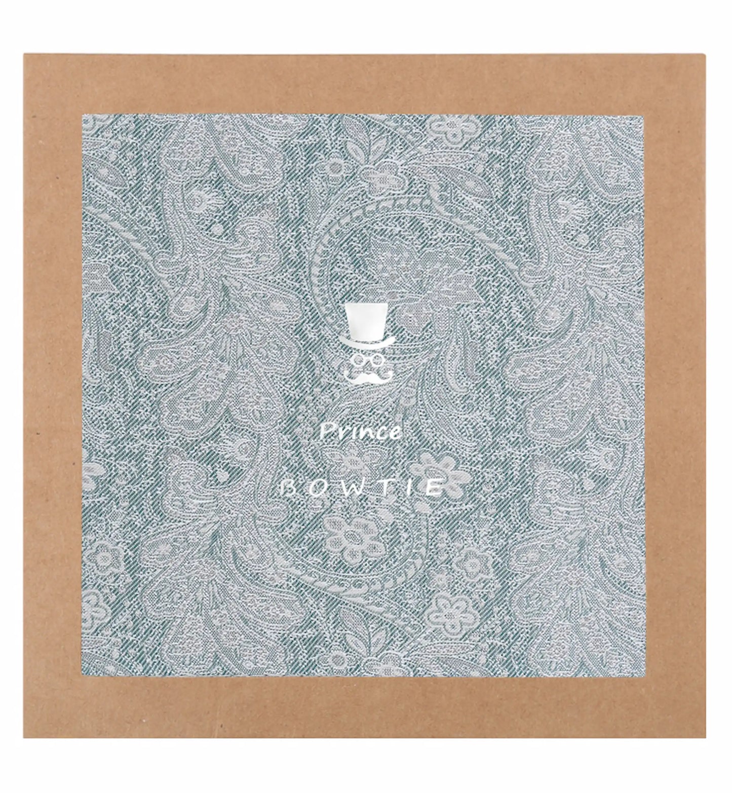 (Petrol) Einstecktuch Paisley Seide in Geschenkverpackung – Prince Bowtie